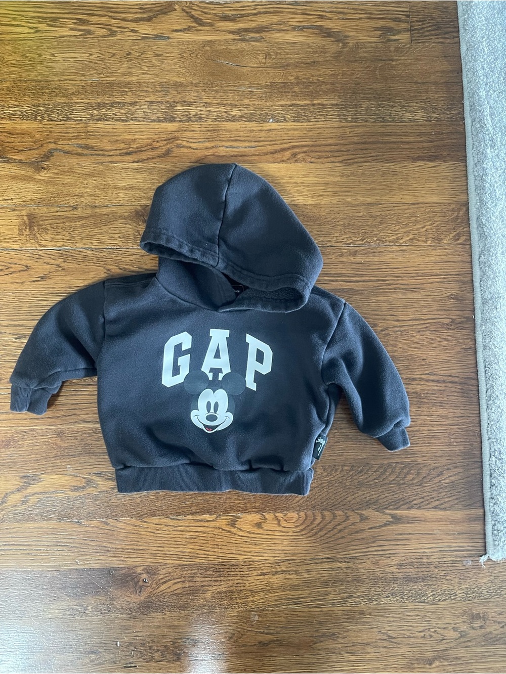 GAP Black Kids Hooded Sweatshirt with Mickey Graphic